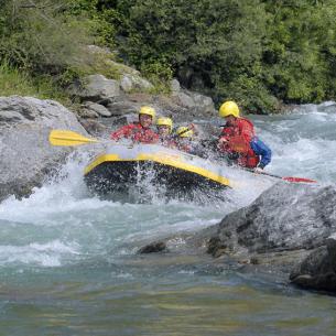 Wildwasserfahrt - Rafting auf der Passer